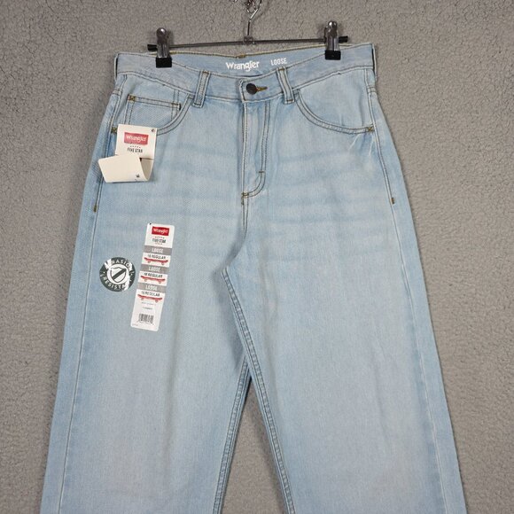 Wrangler Jeans Boys Size 16R Light Wash Loose Fit Skateboard Abrasion Resistant - Picture 2 of 10